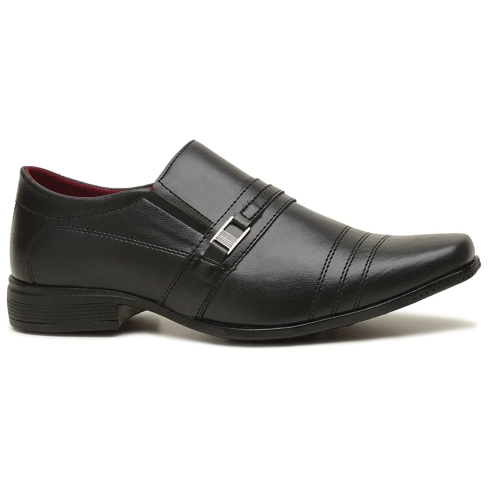 Sapato Social Masculino sollano 112 Leve Confortavel Couro Ecológico Siroco
