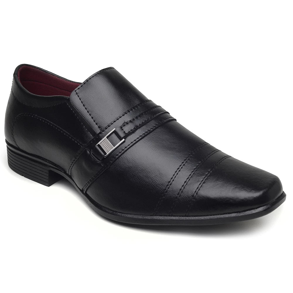 Sapato Social Masculino sollano 112 Leve Confortavel Couro Ecológico Siroco