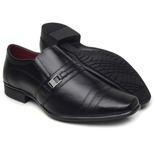 Sapato Social Masculino sollano 112 Leve Confortavel Couro Ecológico Siroco