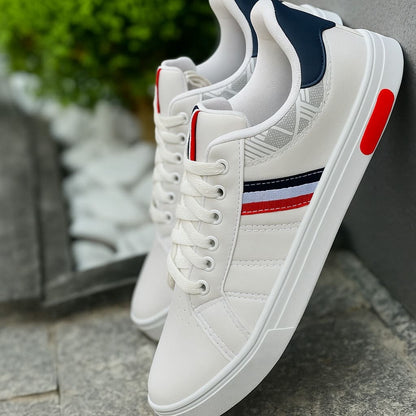 Sapato casual stripes-couro sintético leve confortável