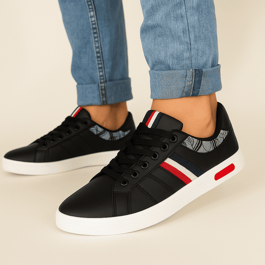 Sapato casual stripes-couro sintético leve confortável