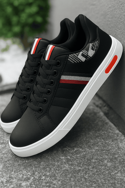 Sapato casual stripes-couro sintético leve confortável
